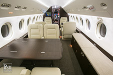 falcon black Interior aviation photography